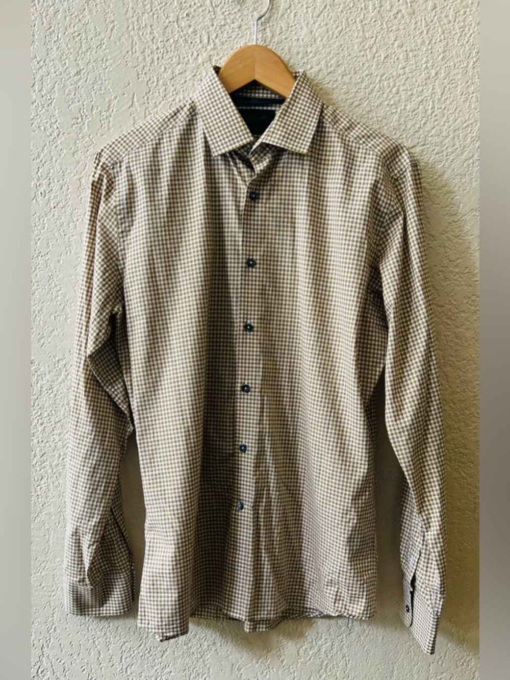 DUCHAMP Tailored Fit Mens Shirt 16"
Brown White Checkered 100% Cotton
NWOT